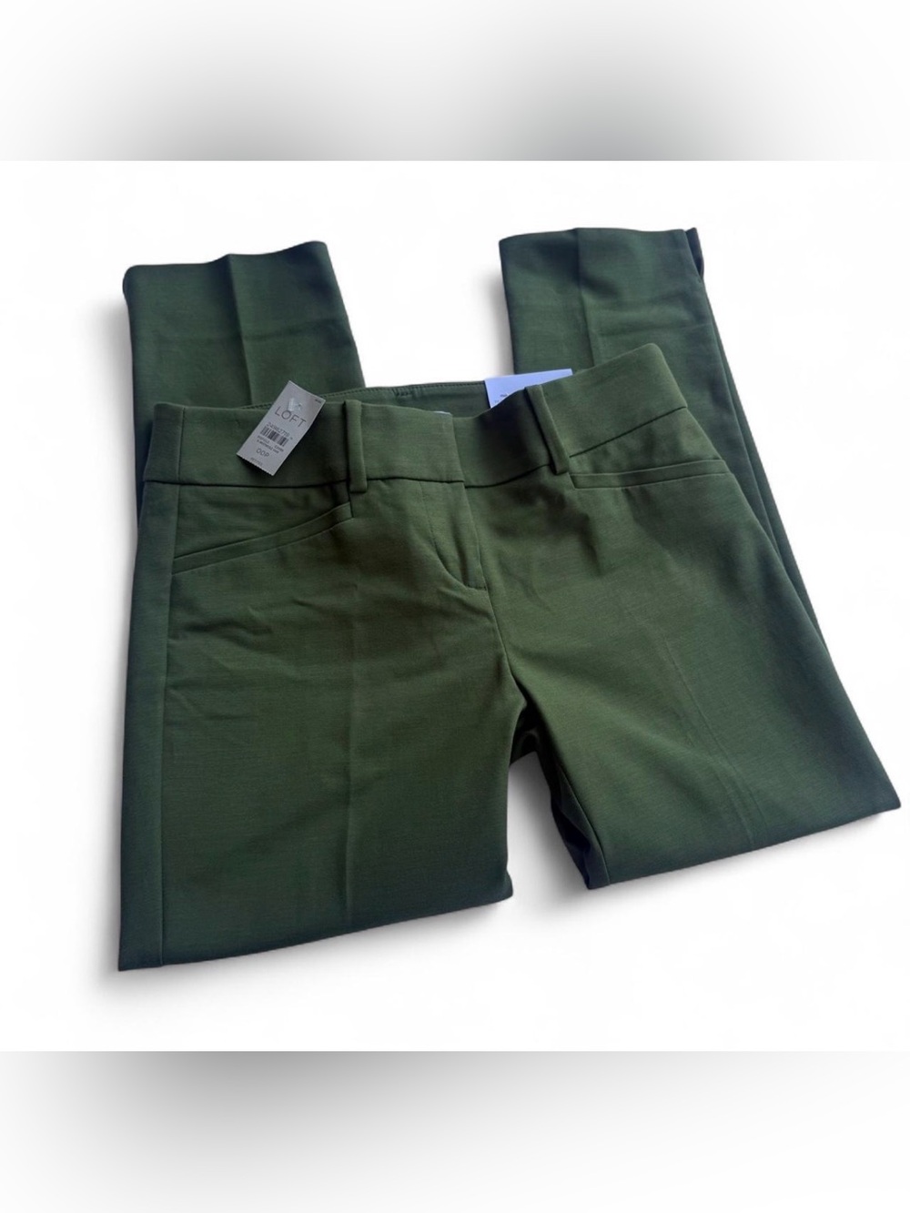 NWT LOFT Riviera Marisa Olive Cropped Pants 00 Petite Office Workwear